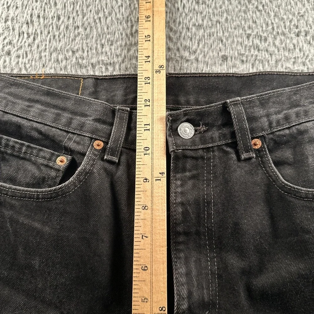 Vtg '99 Levis 550 Jeans Mens 34x32(32x32 Fit) Relaxed Fit Black Straight Leg USA